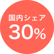 国内シェア30%