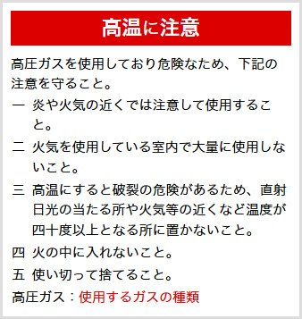 火炎長試験による火炎が認められないものであって、かつ、噴射剤として特定不活性ガスを使用しているもの