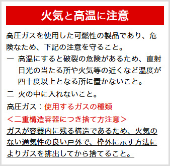 火炎長試験による火炎が認められないものであって、かつ、噴射剤として可燃性ガスを使用しているもの